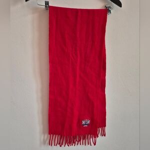 Wolsey 100% Wool Red Fringed Scarf